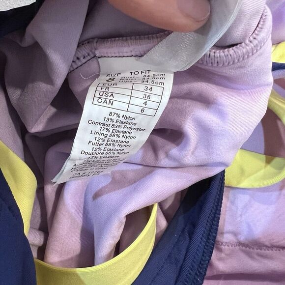 Anthropologie Seafolly In The Loop One Piece Blue Opal Swimsuit Size 4 - Picture 6 of 7